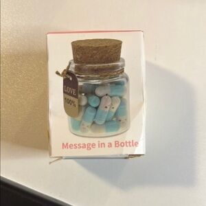 Love Message in a Bottle - Blue and White Capsules